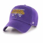 47 LSU Tigers 2025 Mens College World Series Champs Clean Up Adjustable Hat