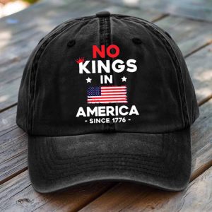 No King In America Since 1776 Printed Hat 2