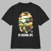 Bathing Ape Shirt Stylish Black Camo Graphic Tee