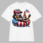 Coonhound Dog American Flag Float Merica Fourth of July Shirt