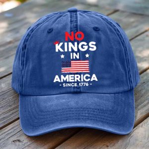 No King In America Since 1776 Printed Hat