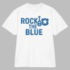 Guitar and Badge Rock the Blue Shirt