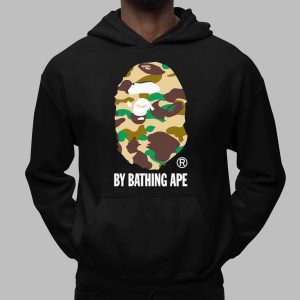 Bathing Ape Shirt Stylish Black Camo Graphic Tee
