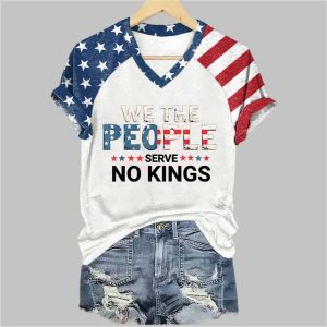 Women’s We The People Serve No Kings Printed Casual T Shirt