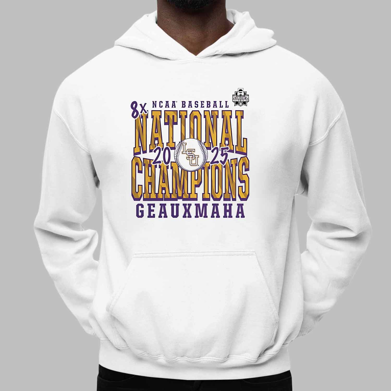 LSU Tigers 2025 NCAA Baseball Men’s College World Series 8x National Champions Geauxmaha T-Shirt LSU Tigers 2025 NCAA Baseball Men’s College World Series 8x National Champions Geauxmaha T-Shirt