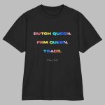 LaQuan Smith's Pride rainbow colored text graphic tee