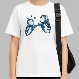 Space Love Astronaut Couple Shirt