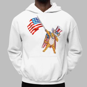 Dabbing Cat Oncle Sam Holding An America Flag Tshirt 3 Dabbing Cat Oncle Sam Holding An America Flag Tshirt