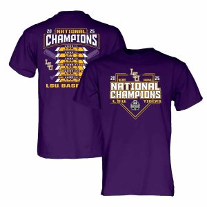 LSU Tigers 2025 NCAA Baseball Champions Schedule Shirt