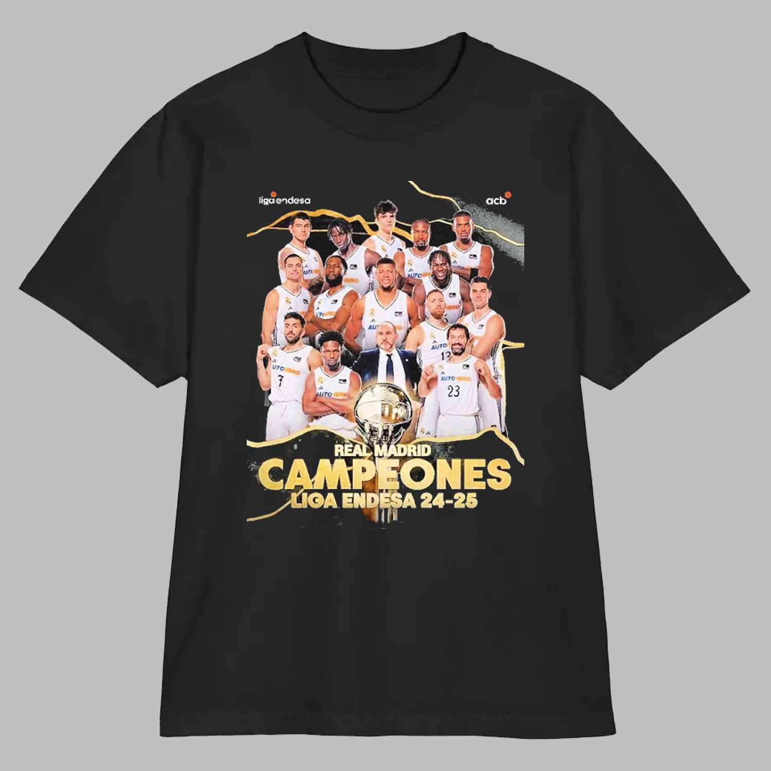 Real Madrid Liga Endesa 2024 25 Champions Shirt Real Madrid Liga Endesa 2024 25 Champions Shirt