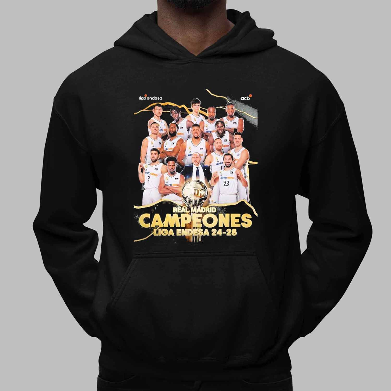 Real Madrid Liga Endesa 2024 25 Champions Shirt Real Madrid Liga Endesa 2024 25 Champions Shirt