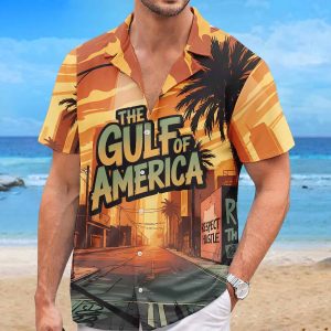 Gulf of America Trump Shirt – GTA Street Style Sunset Hawaiian Shirt4
