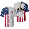 Trump Middle Finger One For Biden One For Harris Baseball Jersey