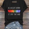 V-Neck Retro Be A Decent Human It’s Not That Hard Print T-Shirt