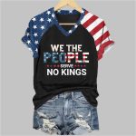Women's We The People Serve No Kings Printed Casual T-Shirt