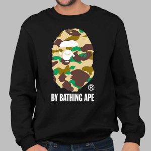 Bathing Ape Shirt Stylish Black Camo Graphic Tee