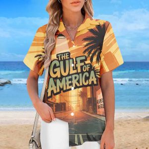 Gulf of America Trump Shirt – GTA Street Style Sunset Hawaiian Shirt2