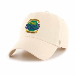 47 LSU Tigers 2025 Mens College World Series Champs Clean Up Adjustable Hat