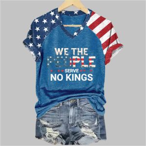 Women’s We The People Serve No Kings Printed Casual T Shirt