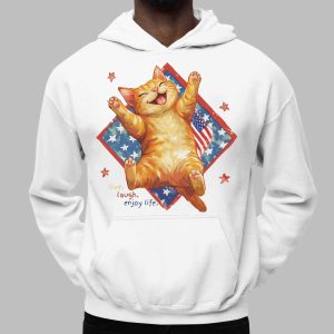 4th of July Cat Shirt Live love enjoy life cat Tee 1 4th of July Cat Shirt Live love enjoy life cat Tee