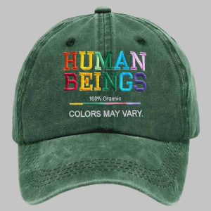 Retro Human Beings 100% Organic Colors May Vary Hat 2 Retro Human Beings 100% Organic Colors May Vary Hat