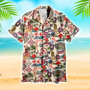 Boston Red Sox Legends Play Under the Sunset Skies Hawaiian Shirt 1 Boston Red Sox Legends Play Under the Sunset Skies Hawaiian Shirt