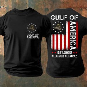 Men’s Alligator Alcatraz Gulf of America Printed T-Shirt