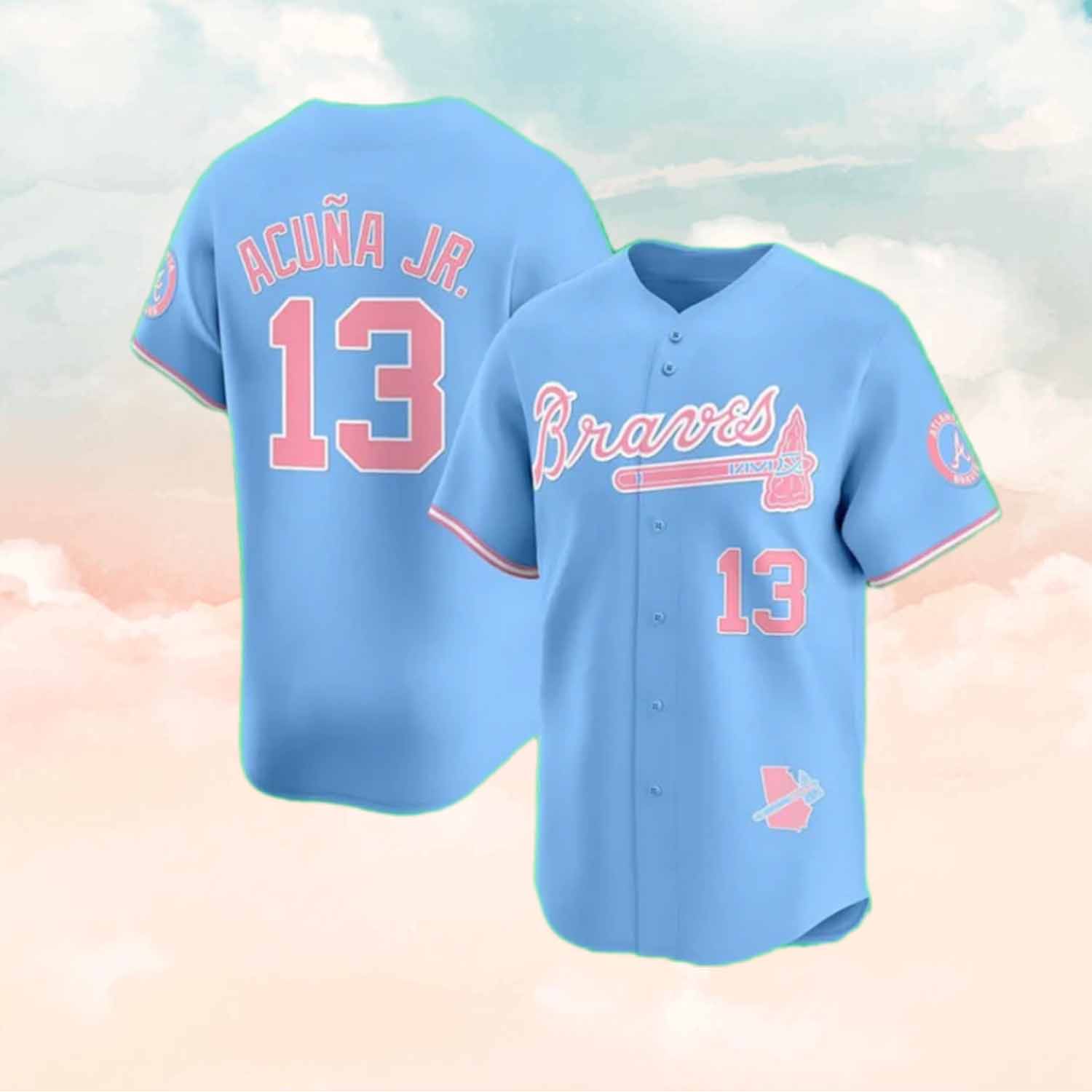 Acuna Jr Braves Pink Bubbleggum 2025 Jersey Acuna Jr Braves Pink Bubbleggum 2025 Jersey