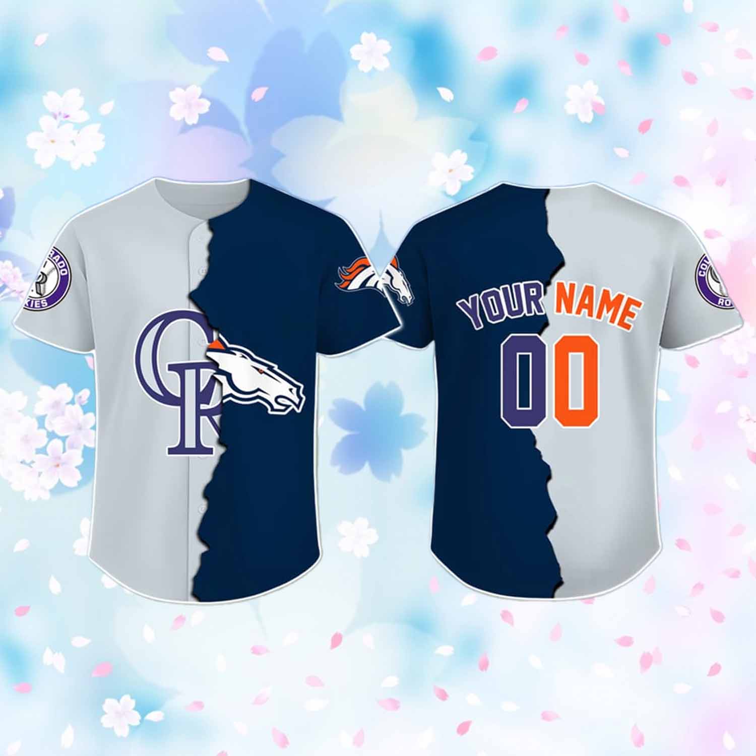 Colorado Rockies Denver Broncos Baseball Jersey Colorado Rockies Denver Broncos Baseball Jersey