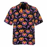 Halloween Scary Pumpkin Bat Hawaiian Shirt