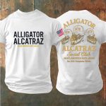 Men's Unisex Retro Alligator Alcatraz Funny Florida Everglades Dark Humor T-shirt