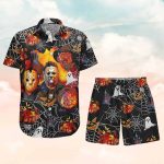 Michael Myers Jason Chucky Freddy Krueger Spooky Hawaiian Shirt