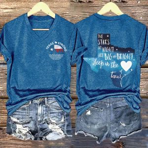 Texas Strong The Stars At Night Are Big And Bright Deep In The Heart Of Texas Print T Shirt 3