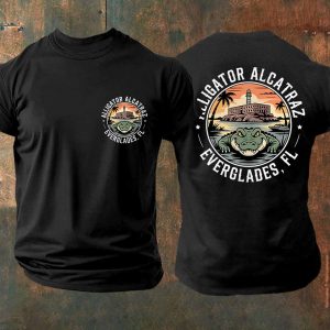 Alligator Alcatraz Funny Florida Everglades Dark Humor Shirt