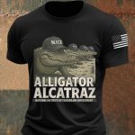 Retro Alligator Alcatraz Funny Florida Everglades Dark Humor Shirt
