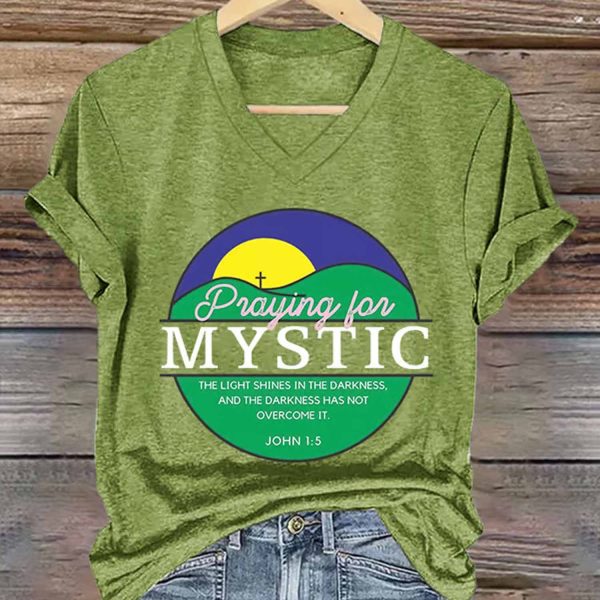 Retro Texas Strong Praying For Mystic The Light Shines In The Darkness Shirt
