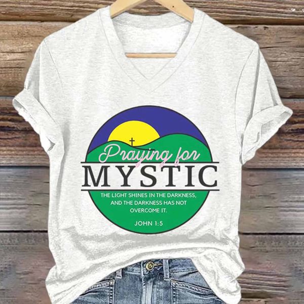 Retro Texas Strong Praying For Mystic The Light Shines In The Darkness Shirt