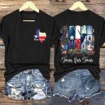 Retro Texas Strong Texas Our Texas Print T-Shirt