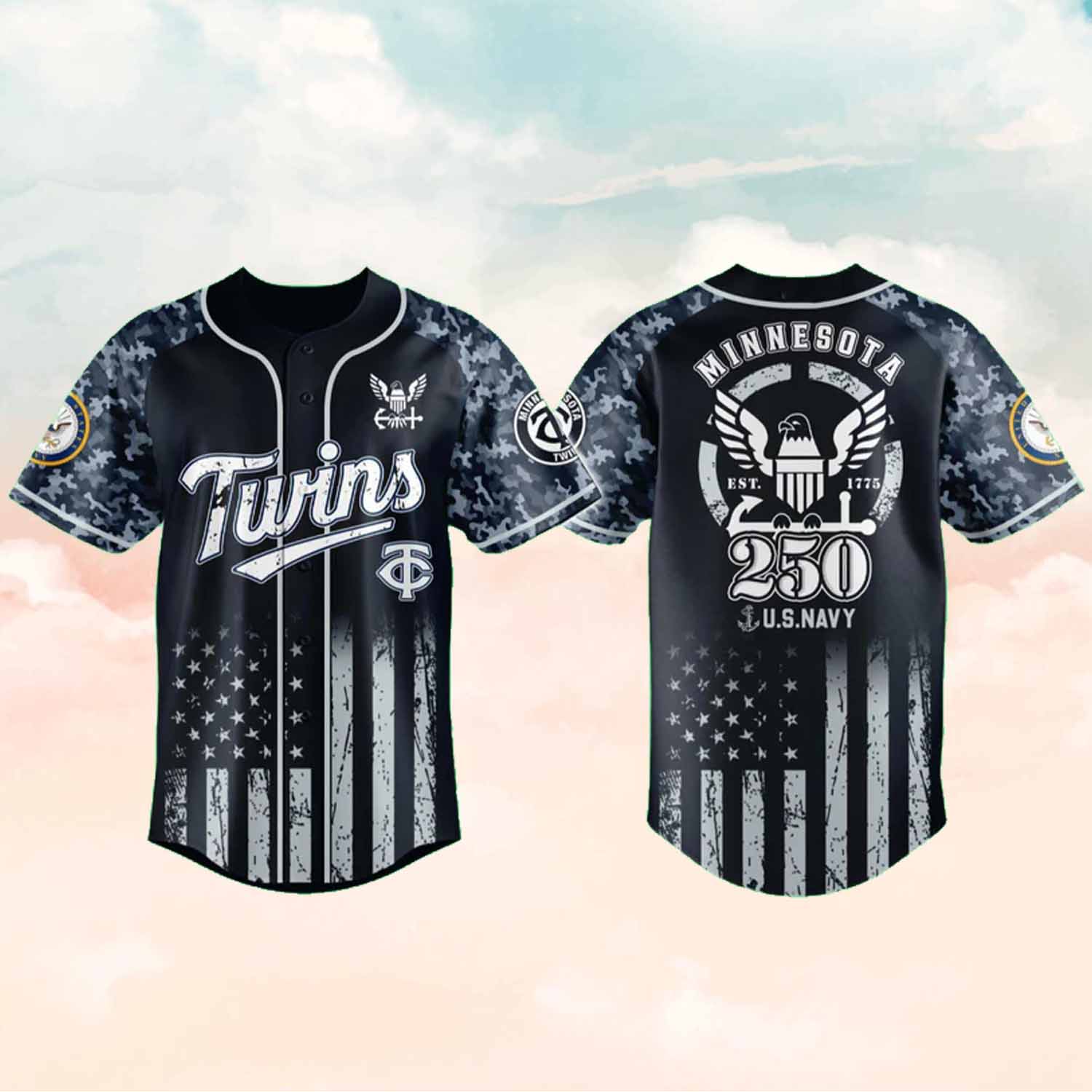Twins 250th US NAVY Jersey 2025 Twins 250th US NAVY Jersey 2025