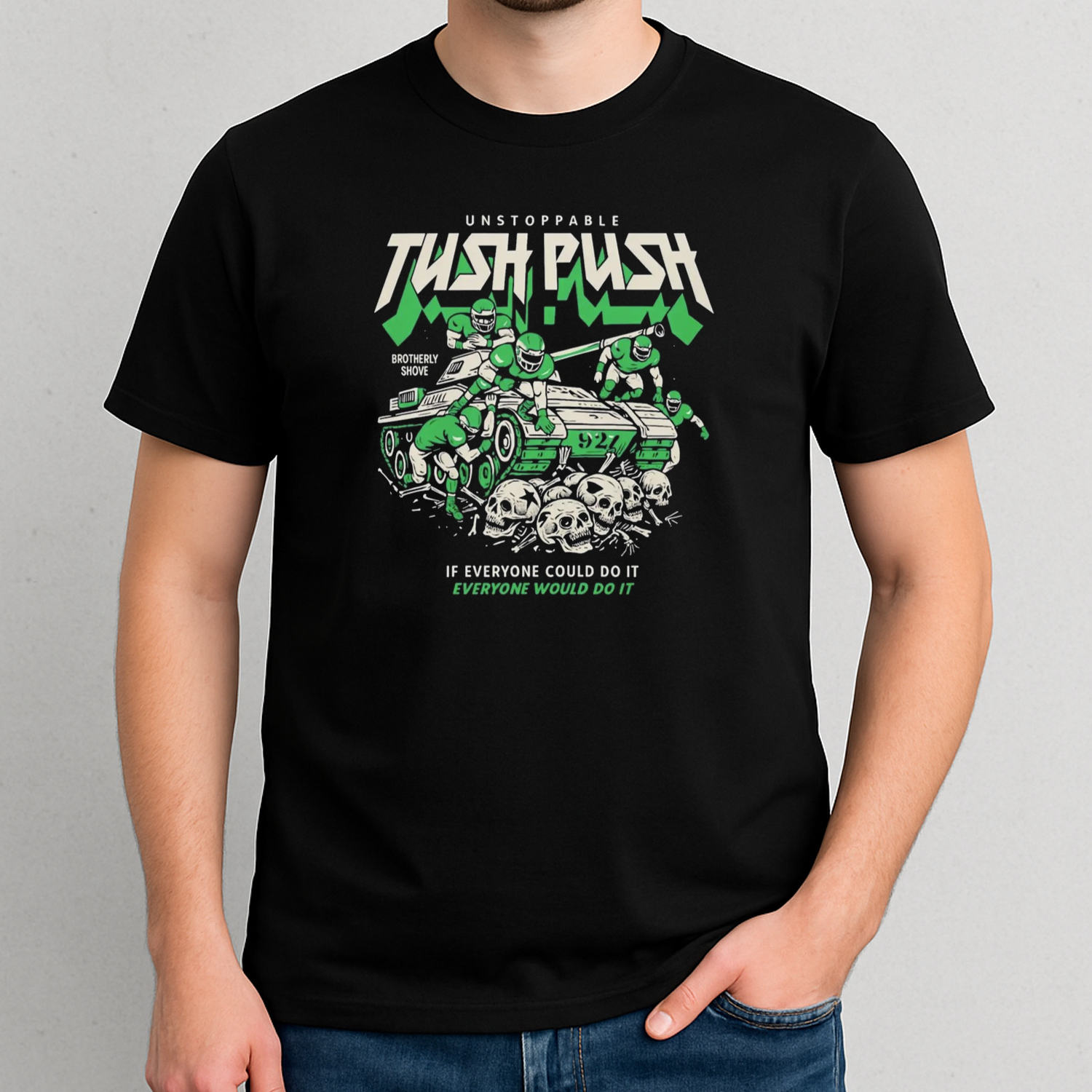 Landon Dickerson's Unstoppable Tush Push Brotherly Shove Shirt Landon Dickerson's Unstoppable Tush Push Brotherly Shove Shirt