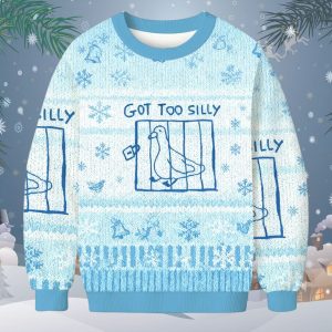 Got Too Silly Meme Christmas Ugly Sweater