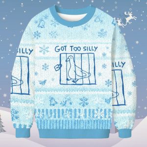 Got Too Silly Meme Christmas Ugly Sweater