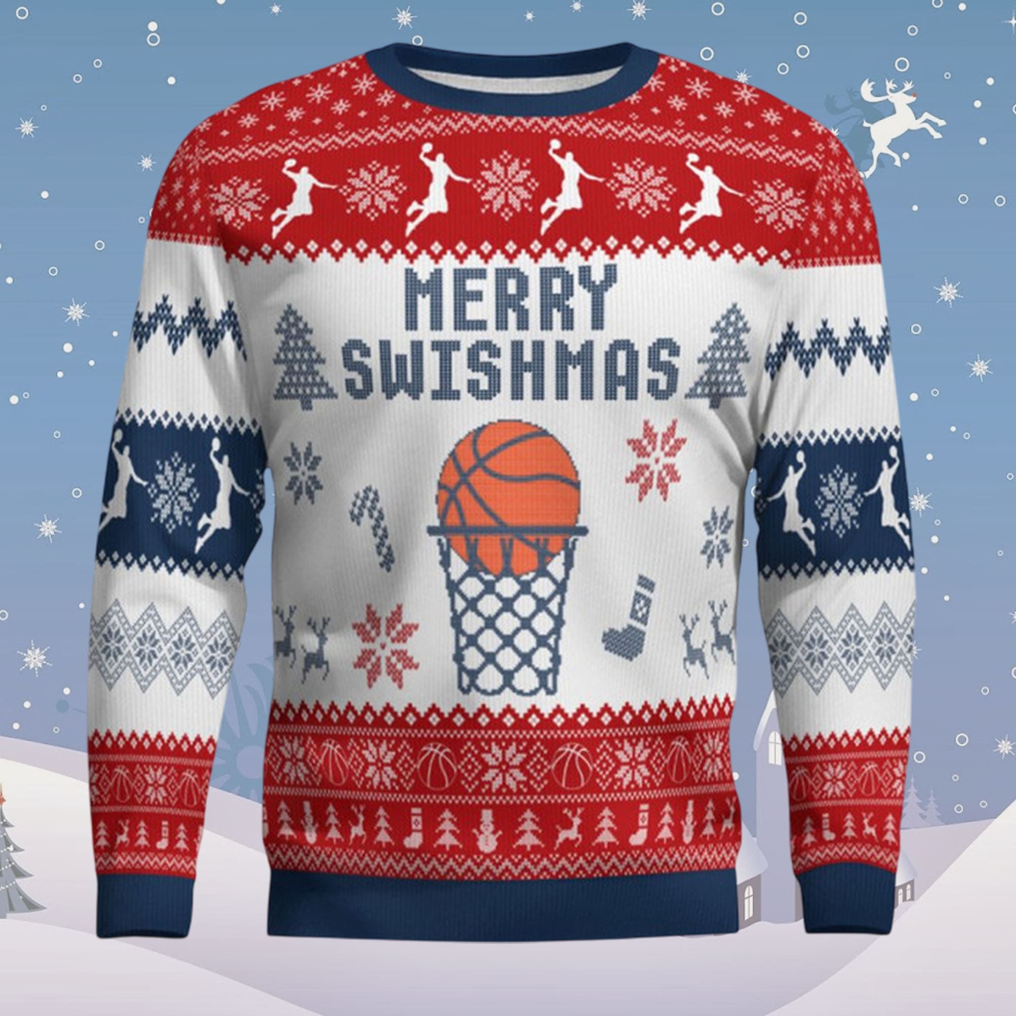 Merry Swishmas Yall Texas Basketball Ugly Sweater Merry Swishmas Yall Texas Basketball Ugly Sweater
