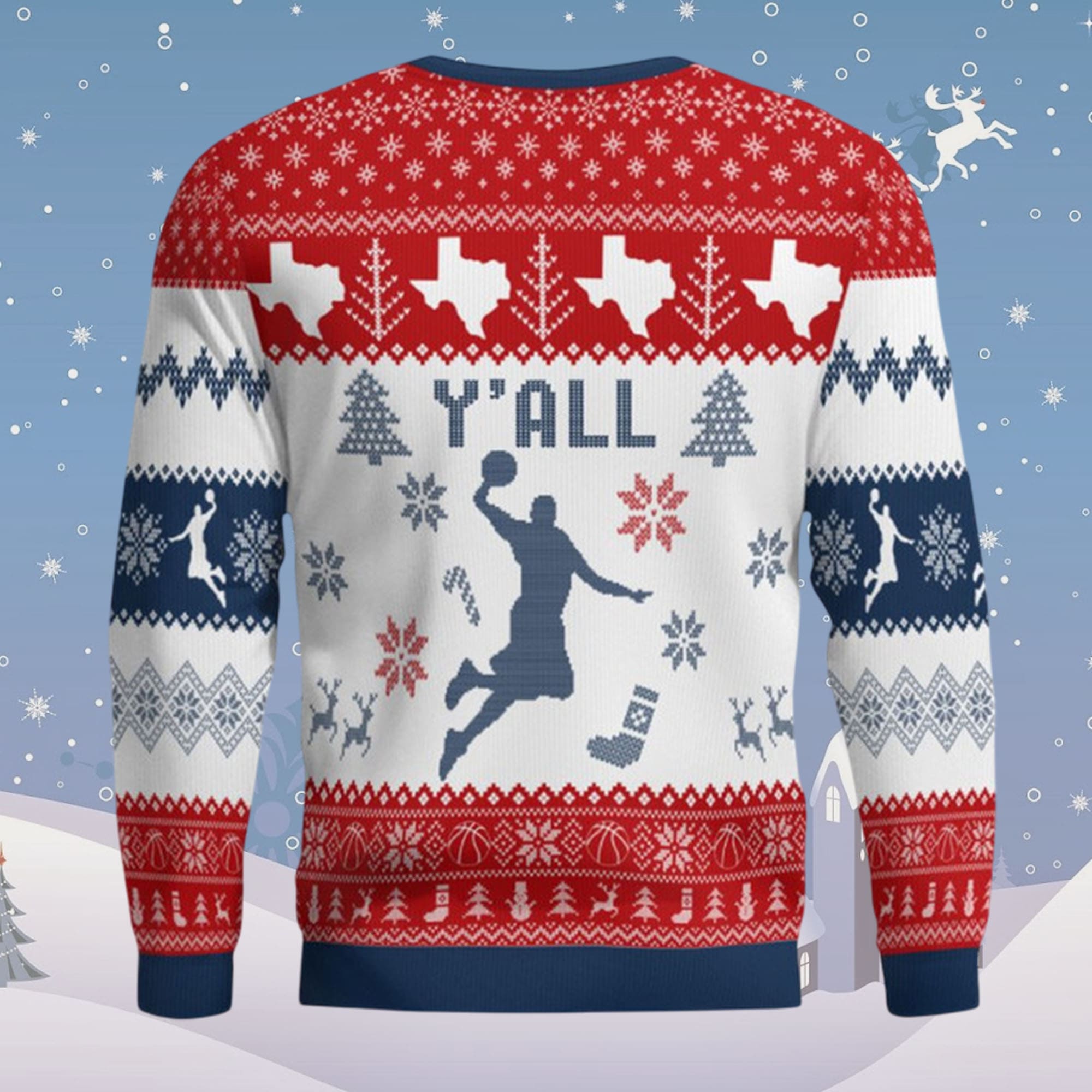 Merry Swishmas Yall Texas Basketball Ugly Sweater Merry Swishmas Yall Texas Basketball Ugly Sweater