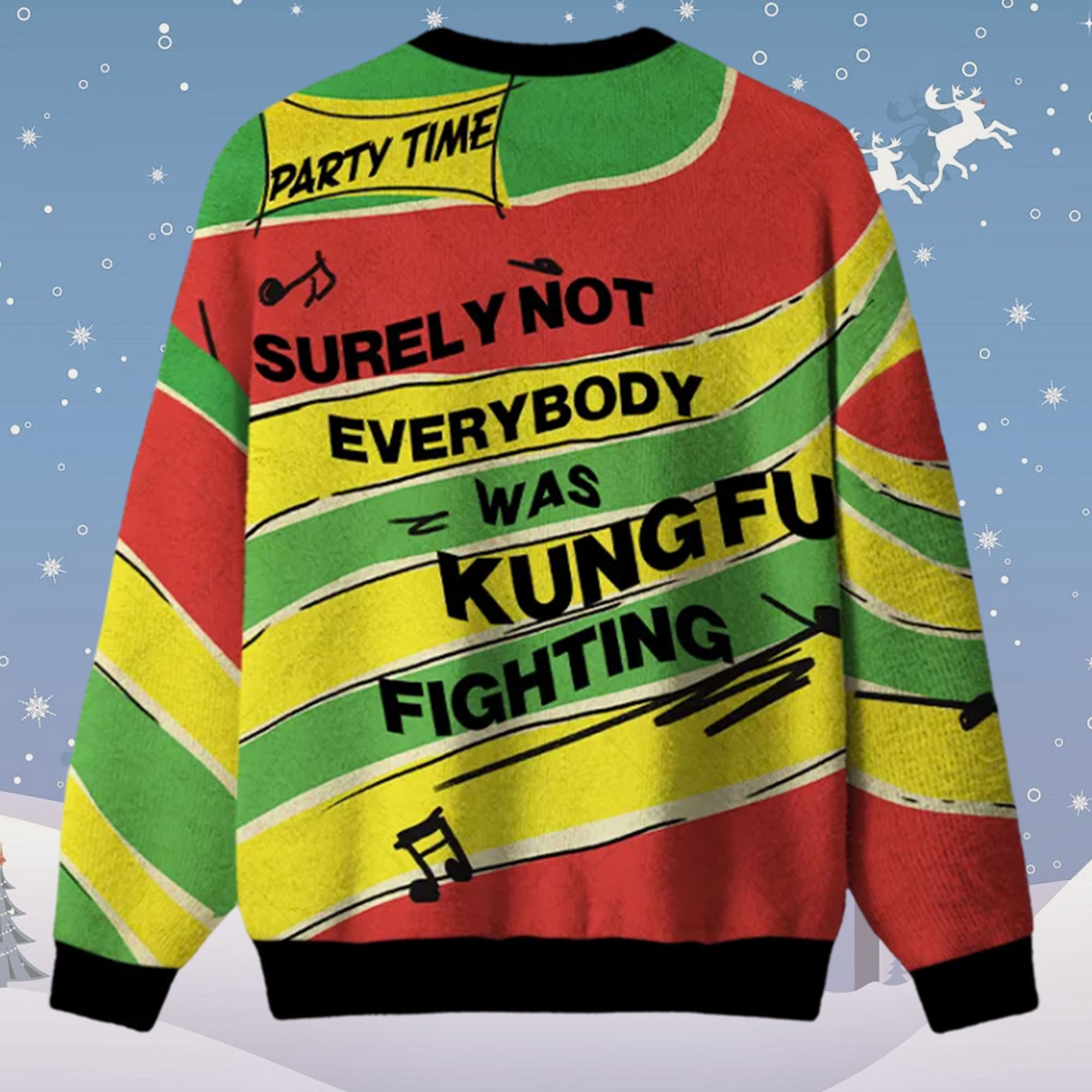 Surely Not Everybody Was Kung Fu Fighting Ugly Christmas Sweater Surely Not Everybody Was Kung Fu Fighting Ugly Christmas Sweater