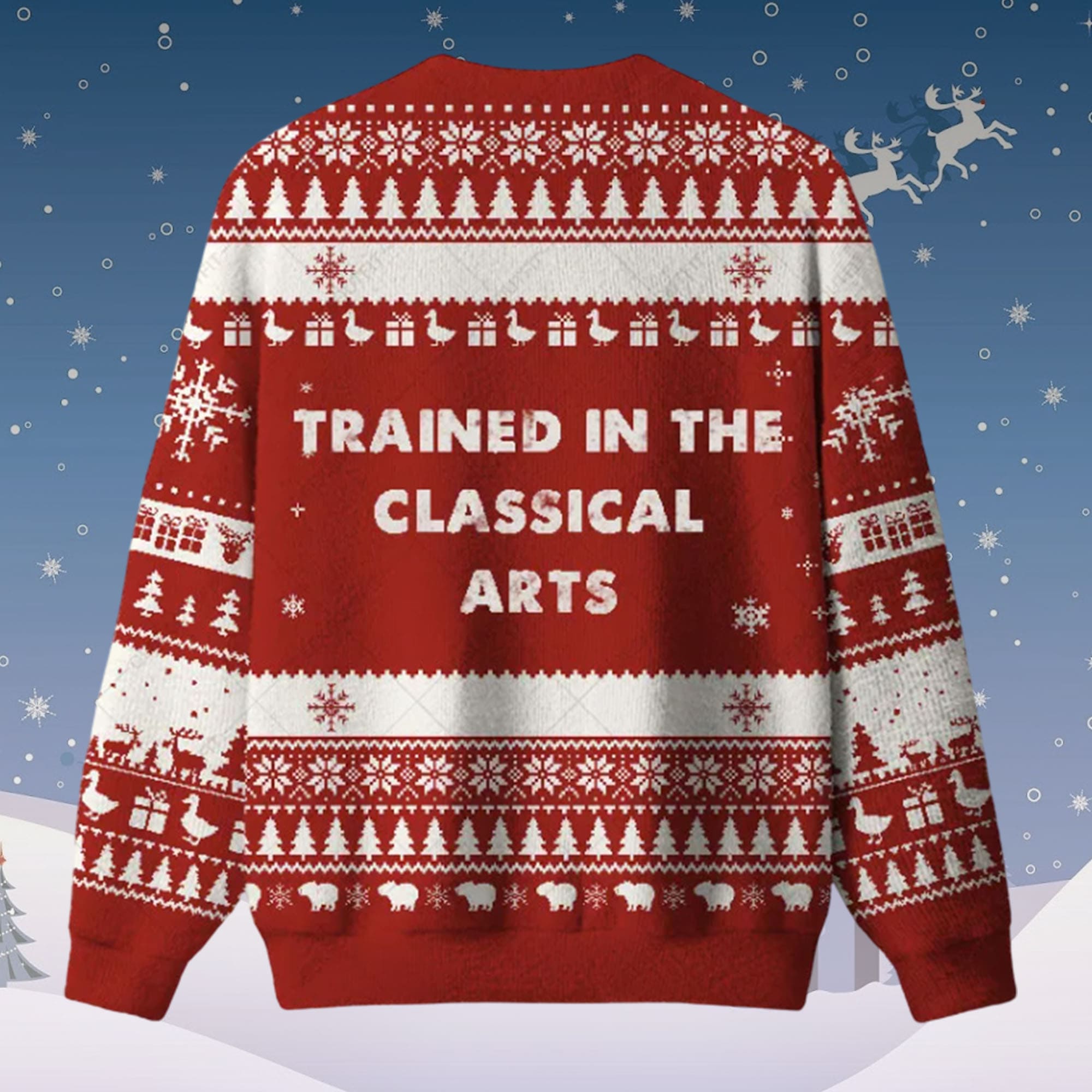 Trained In The Classical Arts Ugly Christmas Sweater Trained In The Classical Arts Ugly Christmas Sweater
