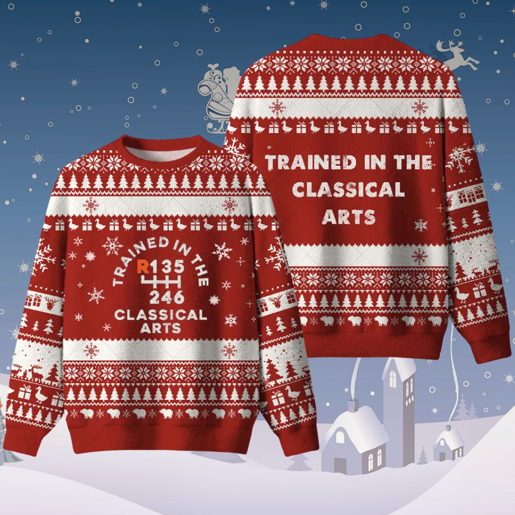 Trained In The Classical Arts Ugly Christmas Sweater Trained In The Classical Arts Ugly Christmas Sweater