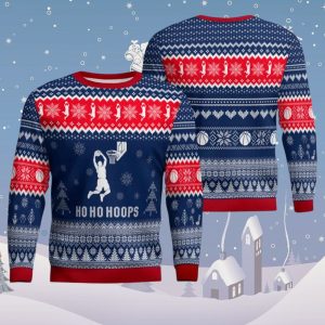 Ho Ho Hoops Basketball Christmas Ugly Sweater
