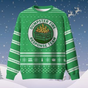 Dumpster Fire Response Team Ugly Christmas Sweater