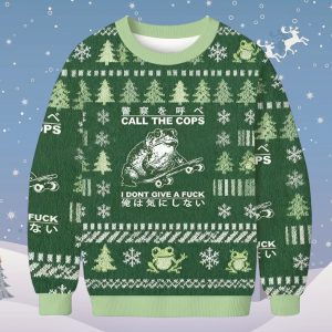 Call The Cops I Don’t Give A Fuck Christmas Ugly Sweater